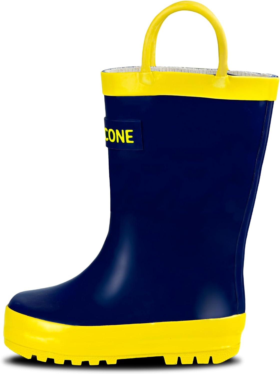 Lone Cone Kids Rain Boots for Girls & Boys – Waterproof Natural Rubber Toddler Rain Boots with Non-Slip Outsole & Easy Pull Handles – Solid, Pattern & Glitter Designs