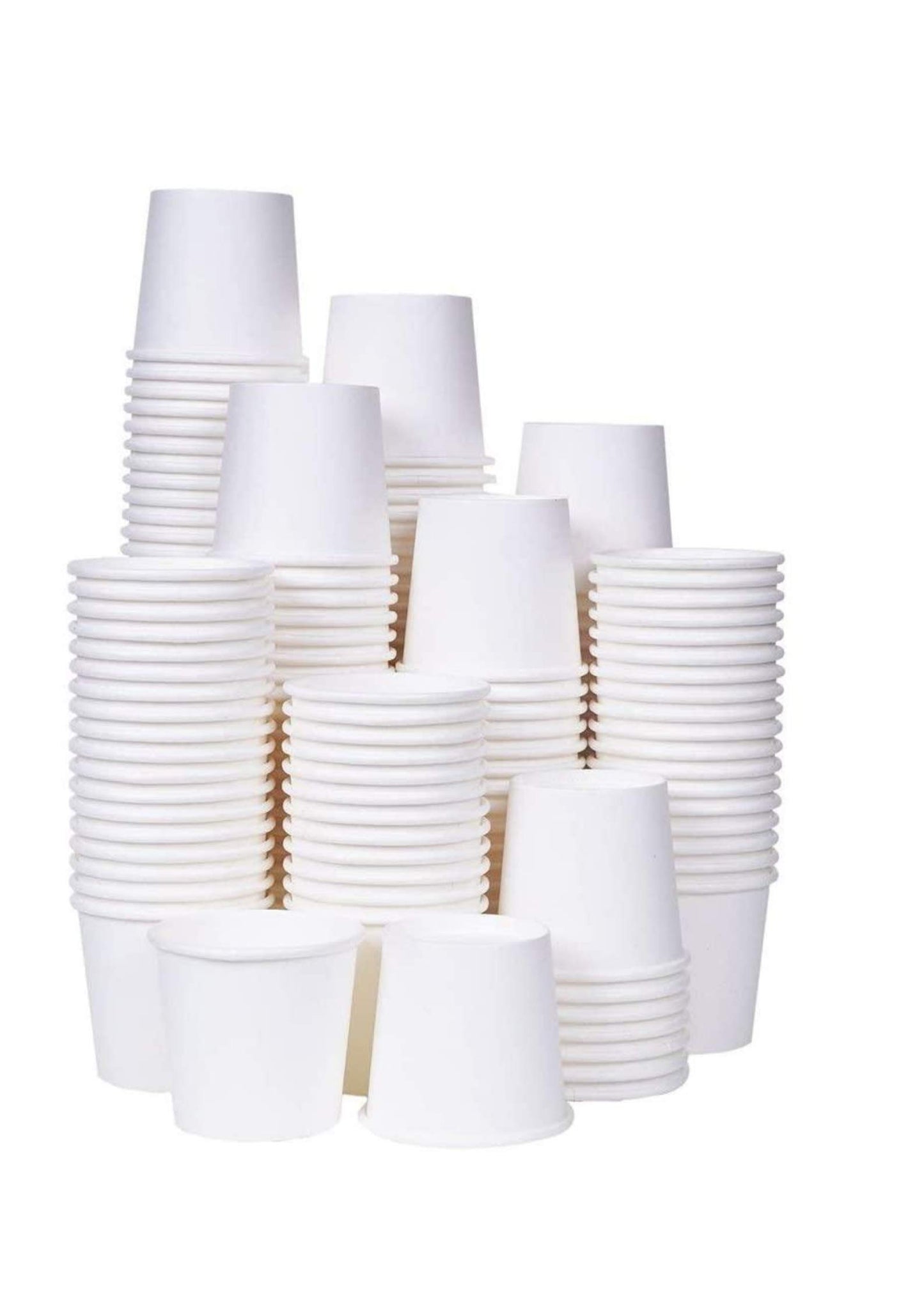 TashiBox 12 oz White Hot Drink Paper Cups - 120 Count - Disposable Paper Coffee Cups