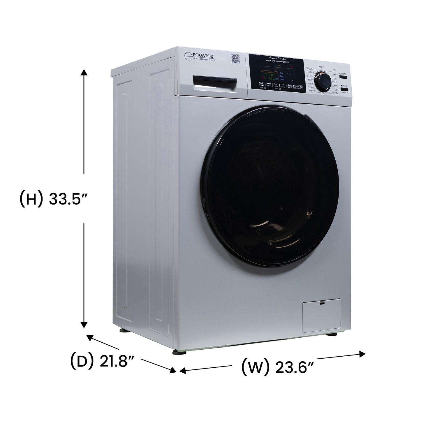 Equator TINY HOME ULTRA COMPACT APPLIANCE PACK- Combo Washer-Dryer+Dishwasher+Cooking Range+Refrigerator+Microwave