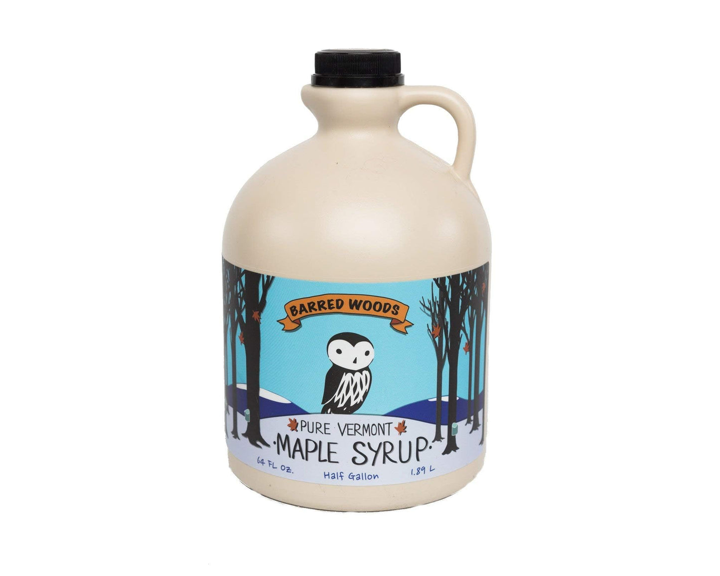 Organic Vermont Maple Syrup - Pure and All Natural - One Pint Jug (16 oz) - Grade A Amber Rich - From Barred Woods Maple