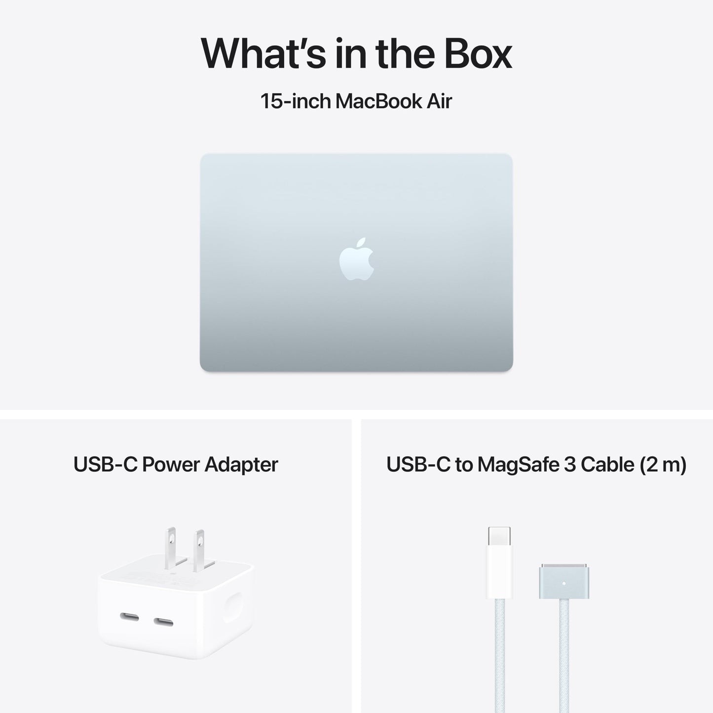 Apple 2025 MacBook Air 15-inch Laptop with M4 chip: Built for Apple Intelligence, 15.3-inch Liquid Retina Display, 24GB Unified Memory, 512GB SSD Storage, 12MP Center Stage Camera, Touch ID; Sky Blue