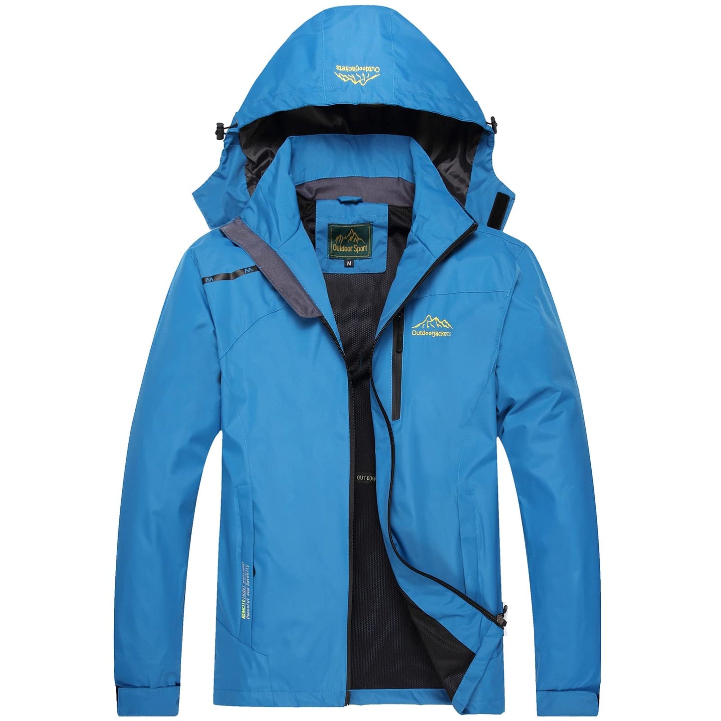 GIISAM Mens Windproof Jacket Waterproof Lightweight Mountain Sport Jacket for Men Hooded Windbreaker Raincoat