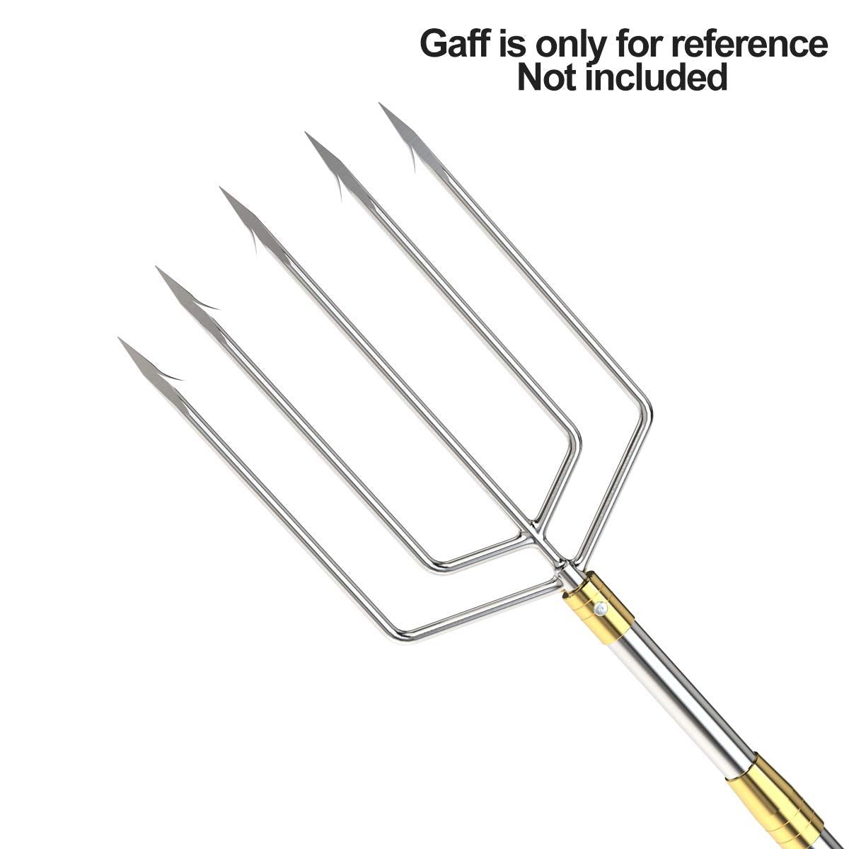 Cyfie Retractable Fishing Gaff, Stainless Steel Flounder Gig Frog Gig Gaff Pole, Muti-Size Telescopic Fishing Gaff with 8mm Screw, Capable for Gaff Harpoon Hook