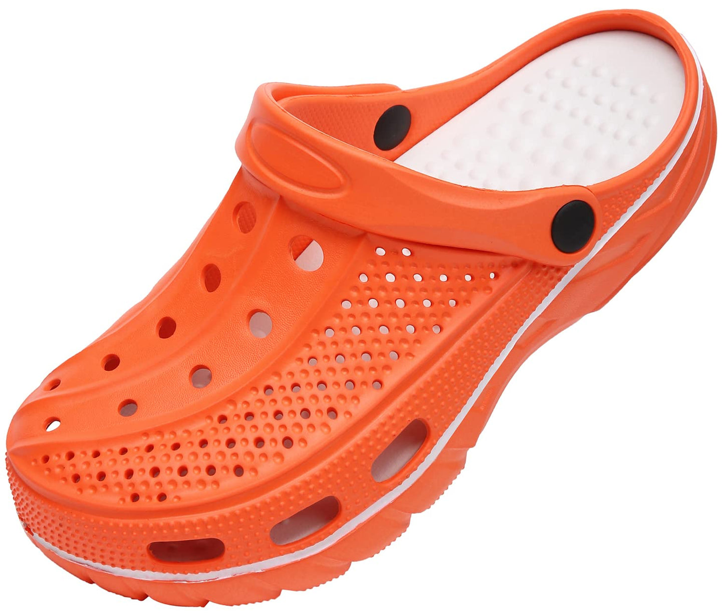 ChayChax Men's and Women's Arch Support Clogs Garden Shoes Slip-on Outdoor Beach Slippers with Removable Cushion Footbed