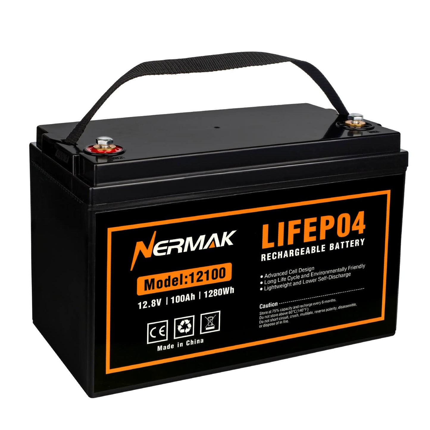 12V 10Ah Lithium LiFePO4 Deep Cycle Battery, 2000+ Cycles Rechargeable Battery for Solar/Wind Power, Small UPS, Lighting, Power Wheels, Fish Finder and More, Built-in 10A BMS