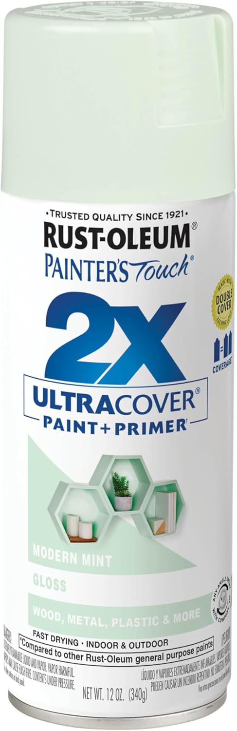 Rust-Oleum 331182 Painter's Touch 2X Ultra Cover Spray Paint, 12 oz, Ultra Matte Black