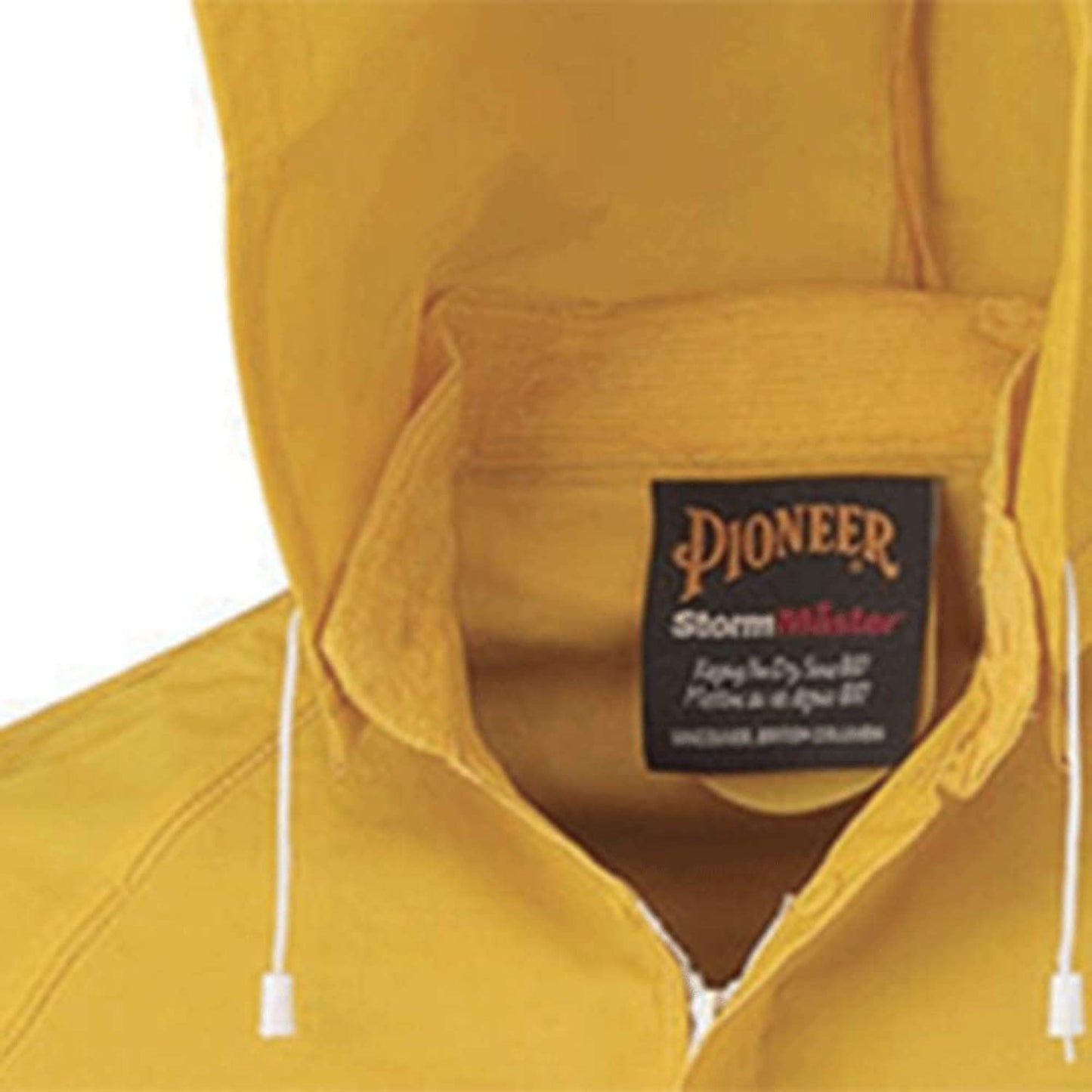 Pioneer Waterproof PVC Work Suit for Men – Repel Rain Gear Yellow Safety Jacket and Bib Pants - 3 PC Set With Detachable Hood