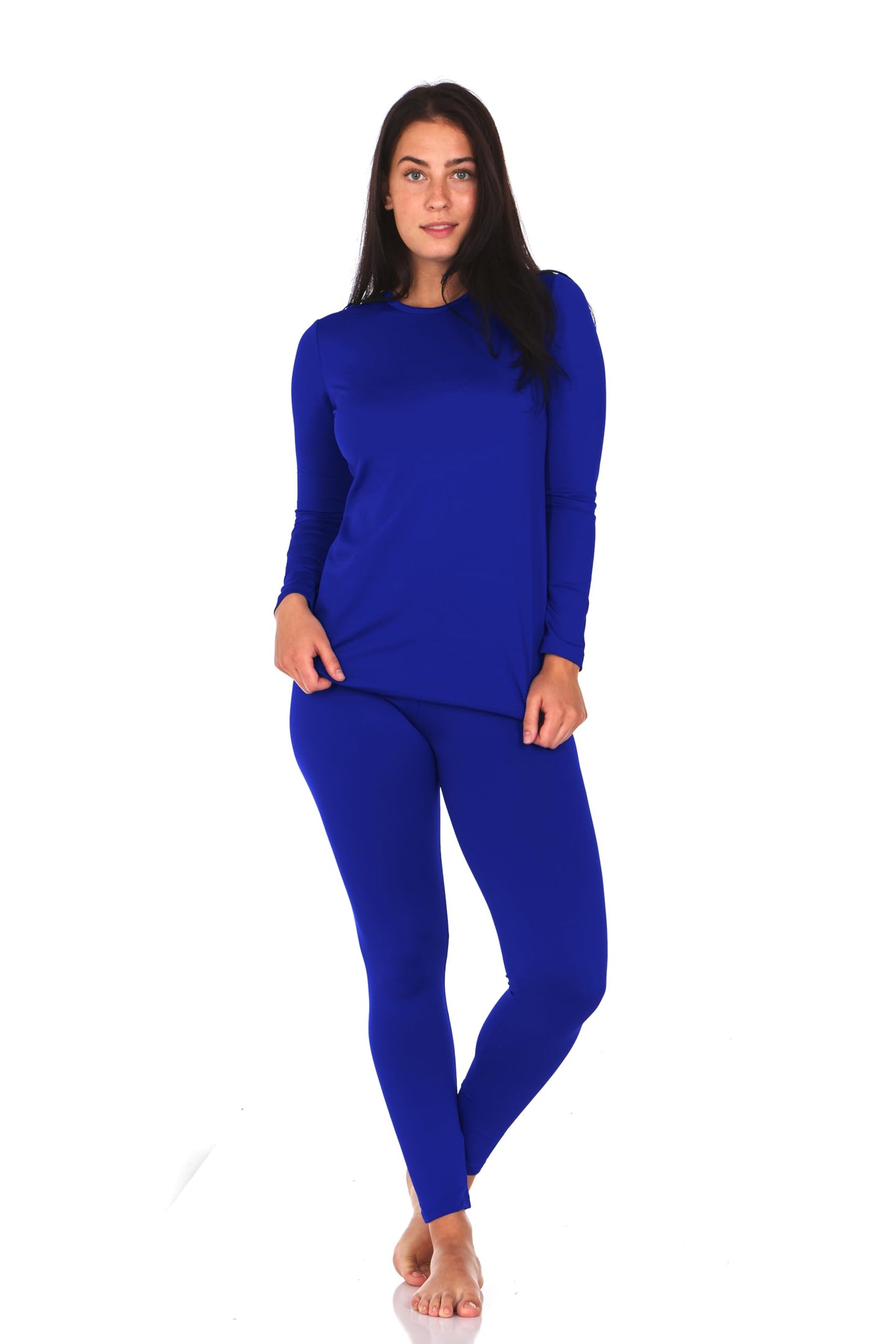 Thermajane Long Johns Thermal Underwear for Women Fleece Lined Base Layer Pajama Set Cold Weather