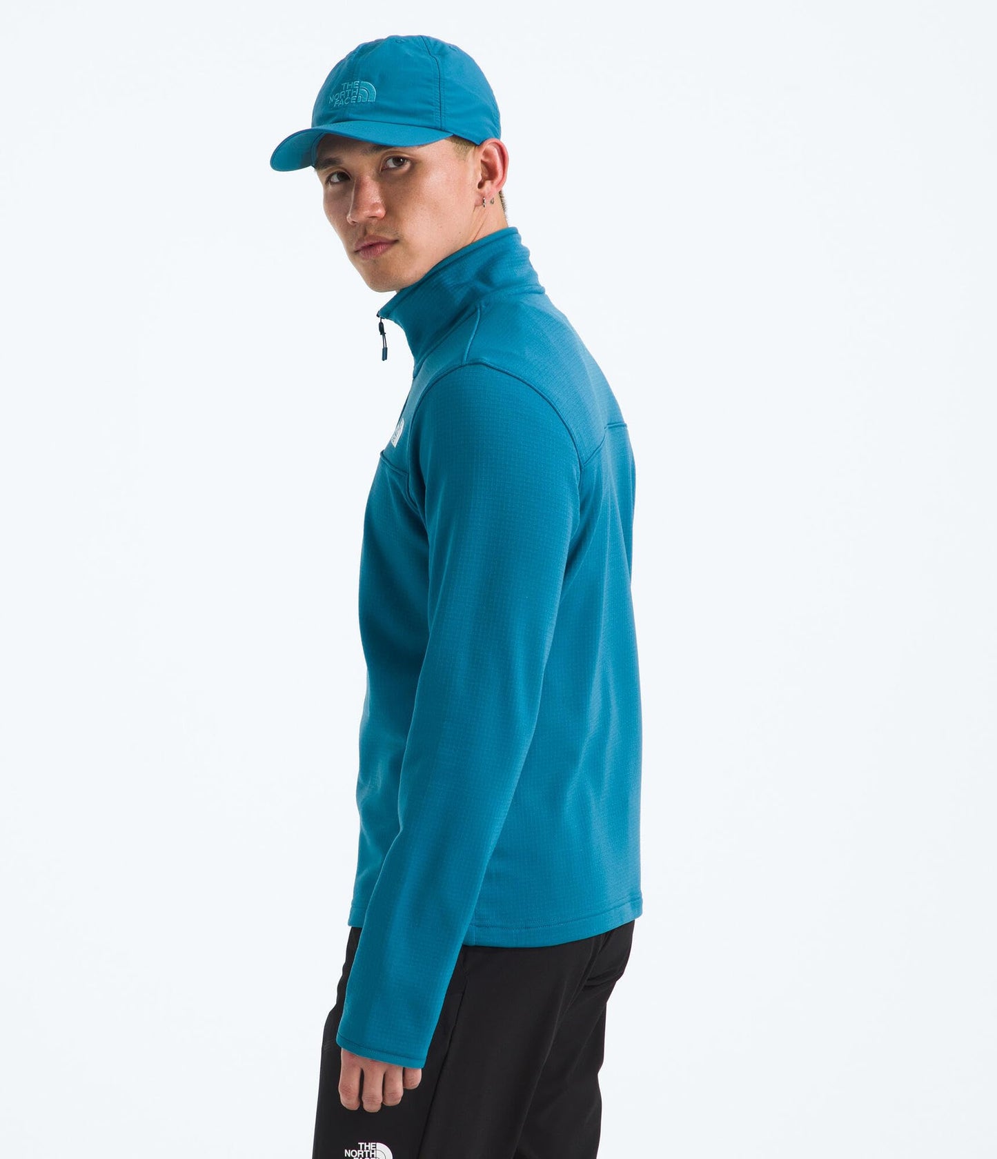 THE NORTH FACE Men's Cedar Trail Grid Fleece Quarter Zip Jacket | Cold Weather Top With Durable, Reinforced Bindings