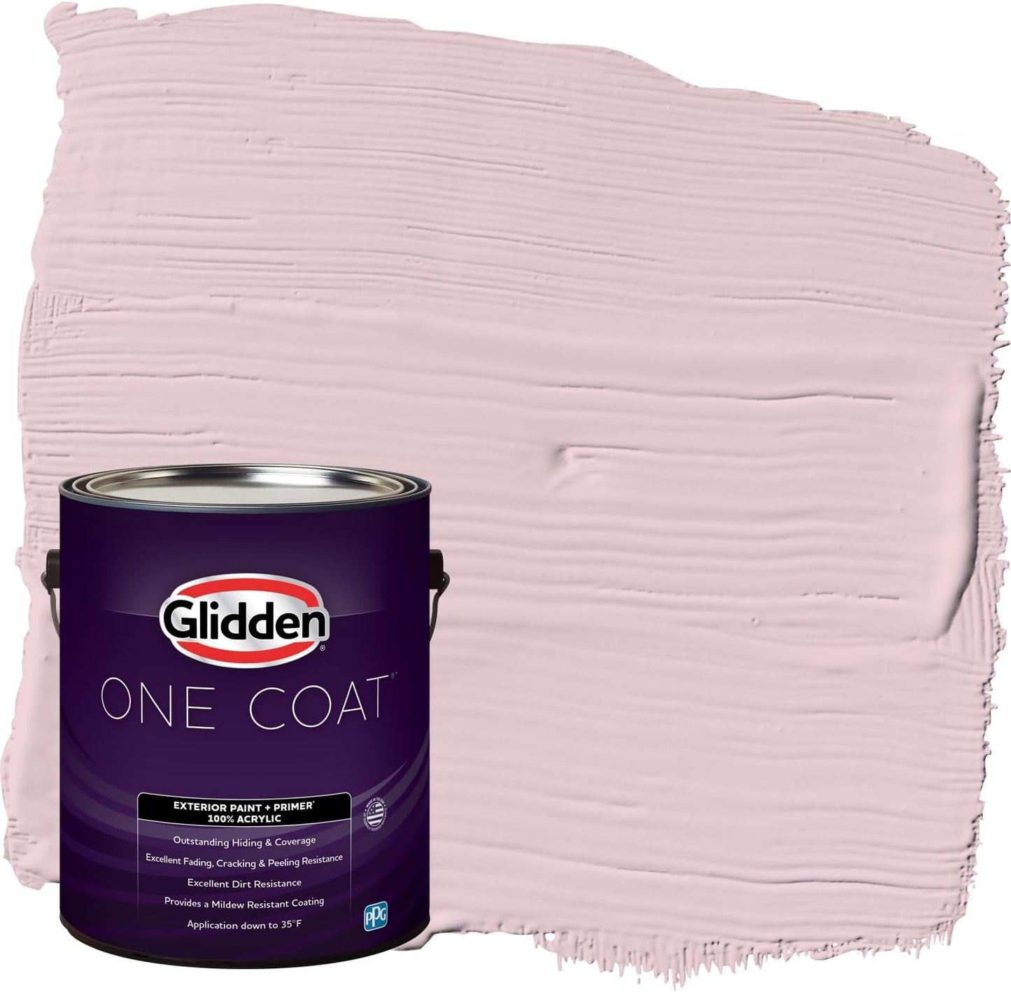 Glidden Exterior Paint + Primer: Pink/Ballet Slipper, One Coat, Semi-Gloss, 1-Gallon