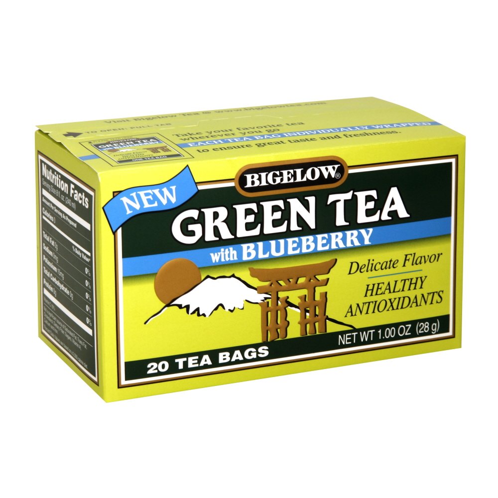 Bigelow Tea Green Tea Variety Pack, Classic Green Tea, Lemon, Pomegranate, Mint, Peach and Constant Comment Flavors, 20 Count Box (Pack of 6), 120 Total Tea Bags