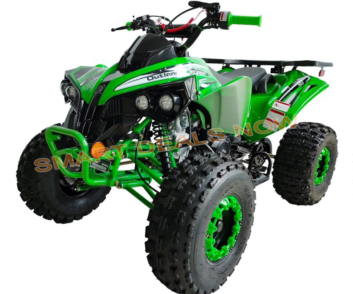 HHH ATV 125cc Vitacci ATV Quad Youth Utility Style ATV 125cc ATV Fully Automatic with Reverse Gas ATV 4 Wheeler ATVs Quads Big 19/18 inch Tires (Orange)