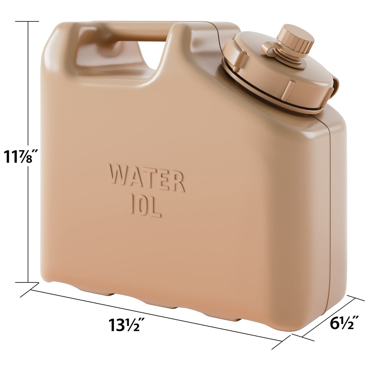 Scepter 2.5 Gallon True Military BPA Free Water Container, Food Grade Water Jug for Camping and Emergency Storage