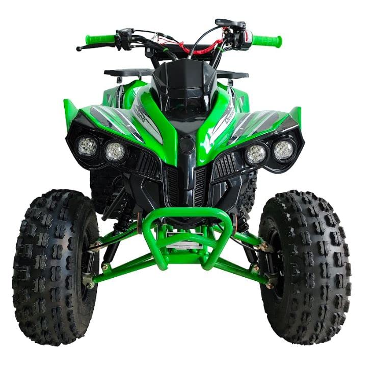 HHH ATV 125cc Vitacci ATV Quad Youth Utility Style ATV 125cc ATV Fully Automatic with Reverse Gas ATV 4 Wheeler ATVs Quads Big 19/18 inch Tires (Orange)