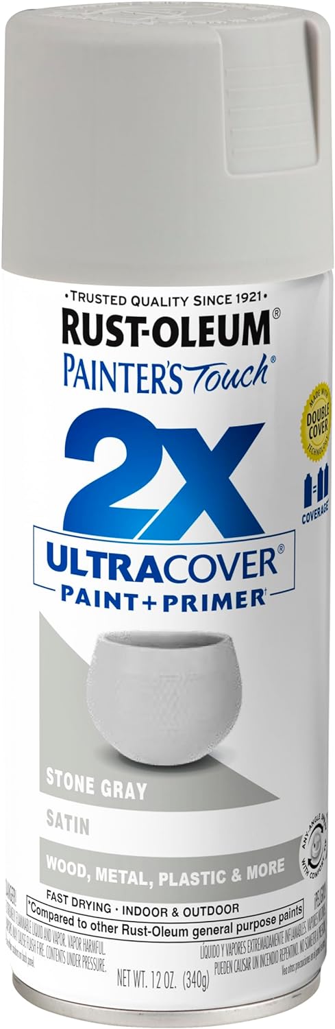 Rust-Oleum 331182 Painter's Touch 2X Ultra Cover Spray Paint, 12 oz, Ultra Matte Black