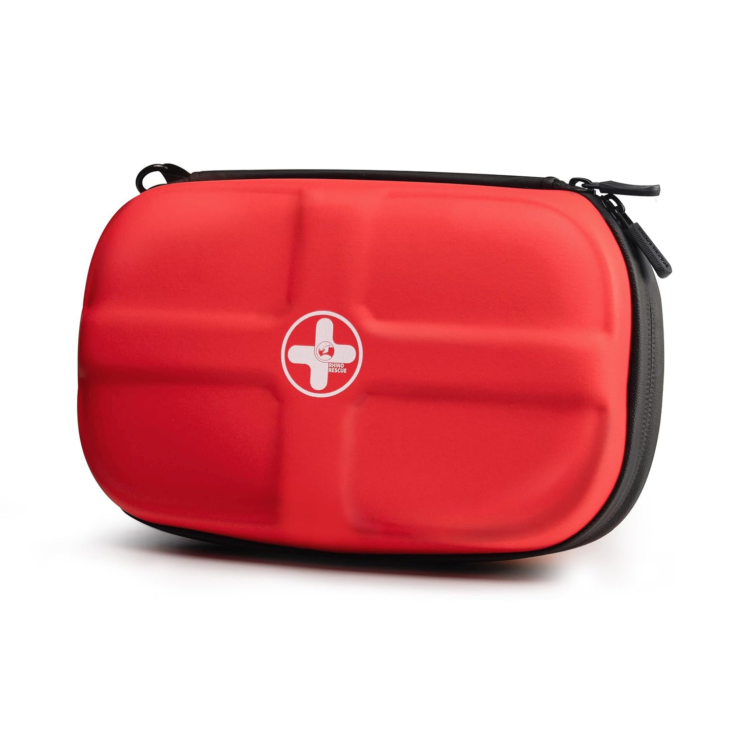 RHINO RESCUE EVA First Aid Kit, HSA/FSA Eligible, Small Waterproof Portable Emergency Hiking First Aid Kit for Backpackingg, Medical Kit for Travel, Home, Car, College Dorm, Camping, Boat (Red)