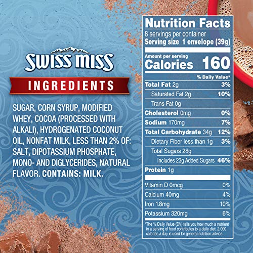 SWISS MISS Milk Chocolate Flavored Hot Cocoa Mix, 38.27 OZ Square Canister