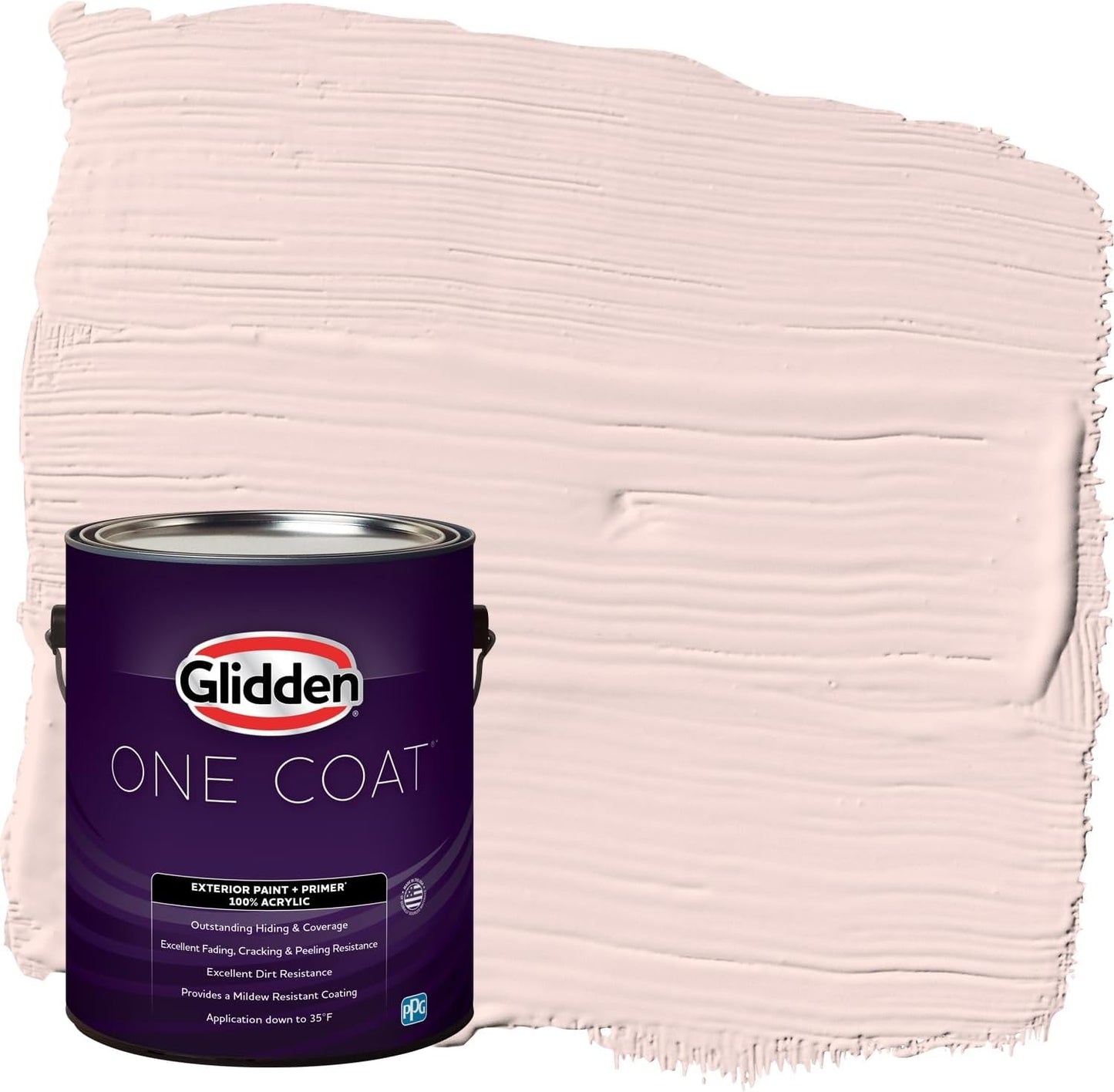 Glidden Exterior Paint + Primer: Pink/Ballet Slipper, One Coat, Semi-Gloss, 1-Gallon