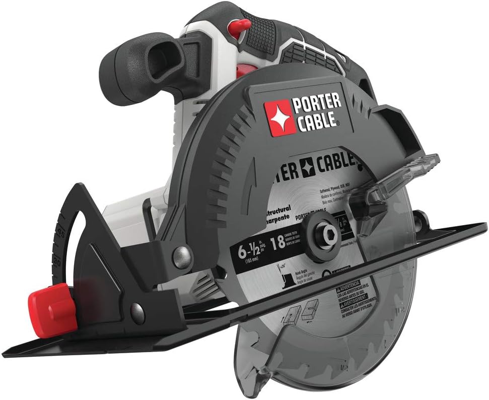 PORTER-CABLE 20V MAX* 6-1/2-Inch Cordless Circular Saw, Tool Only (PCC660B)