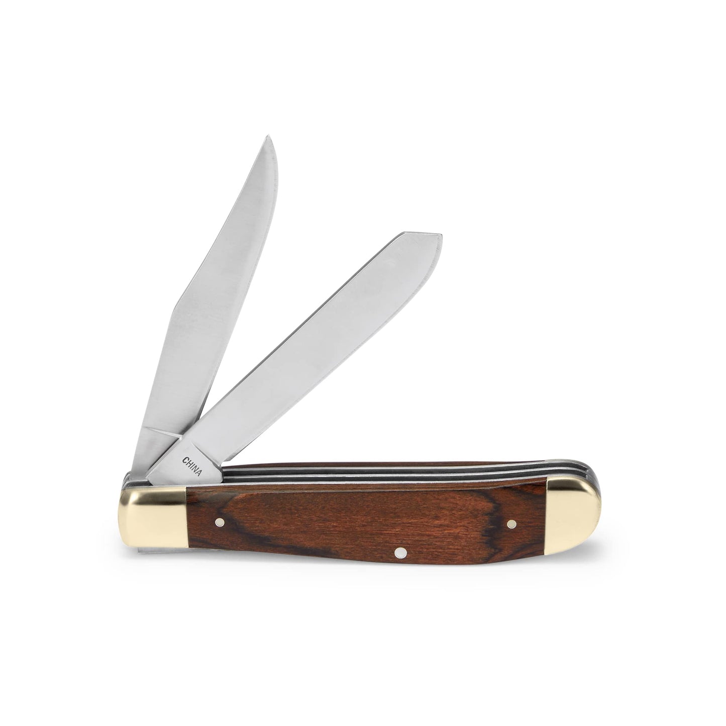 Buck Knives 382 Trapper 2-Blade Folding Pocket Knife with Wood Handle