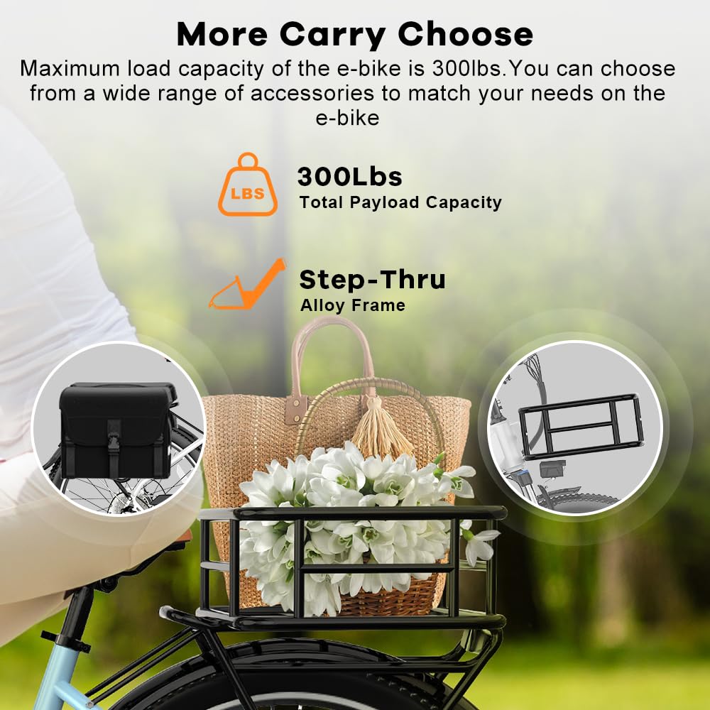 ๐๐๐๐๐ Peak Electric Bike for Adults,up ๐๐ Miles Removable Battery Ebike, 26" UL Certified Electric Mountain E Bike with 7-Speed,Adult Electric Bicycles for Commute Beach Snow