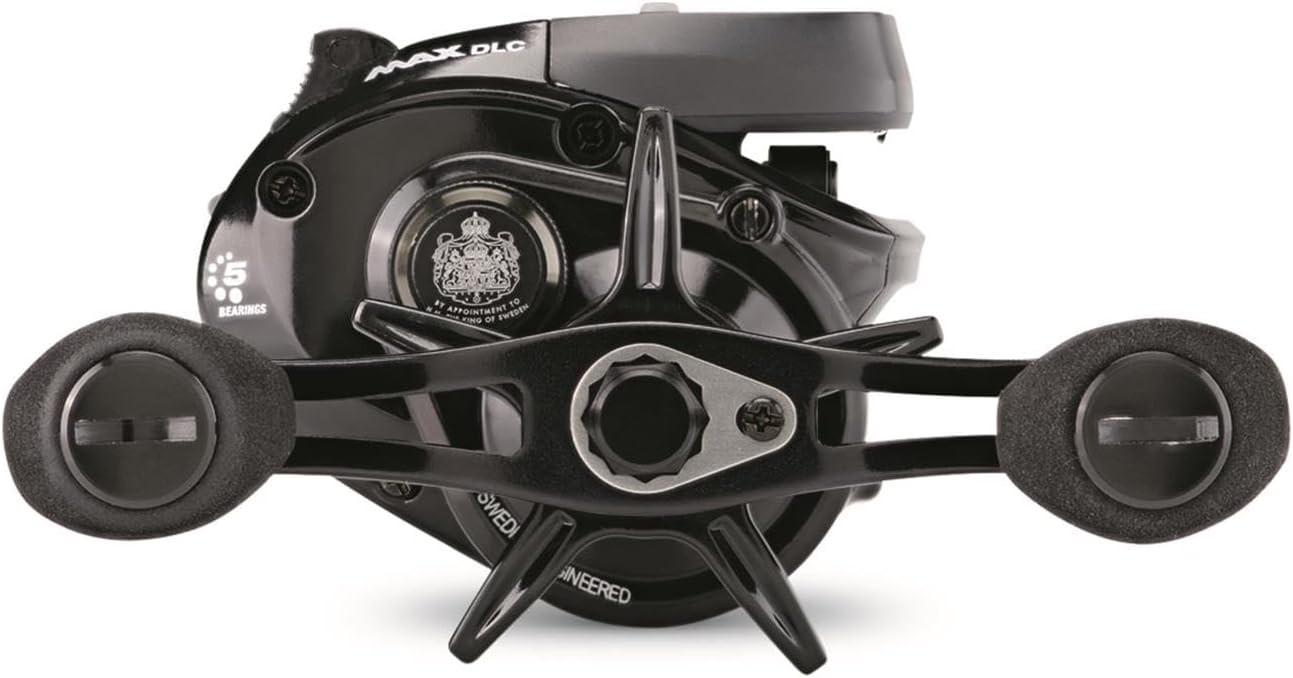 Abu Garcia Max Digital Line Counter Low Profile Baitcast Reel, Size LP (1498366), Carbon Fiber Star Drag, Max of 20lb | 9.0kg, Durable, Lightweight and Strong,Black