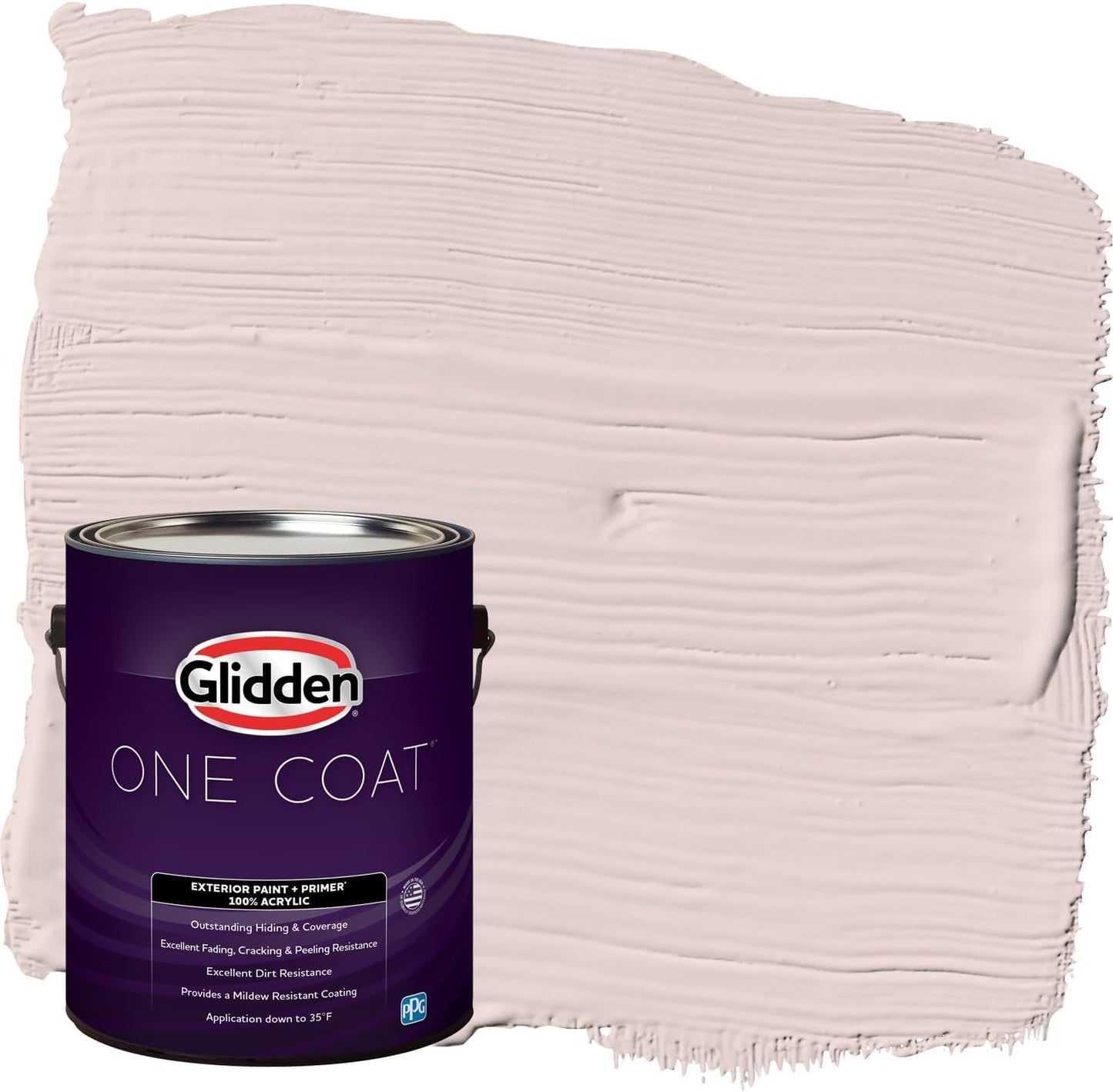 Glidden Exterior Paint + Primer: Pink/Ballet Slipper, One Coat, Semi-Gloss, 1-Gallon