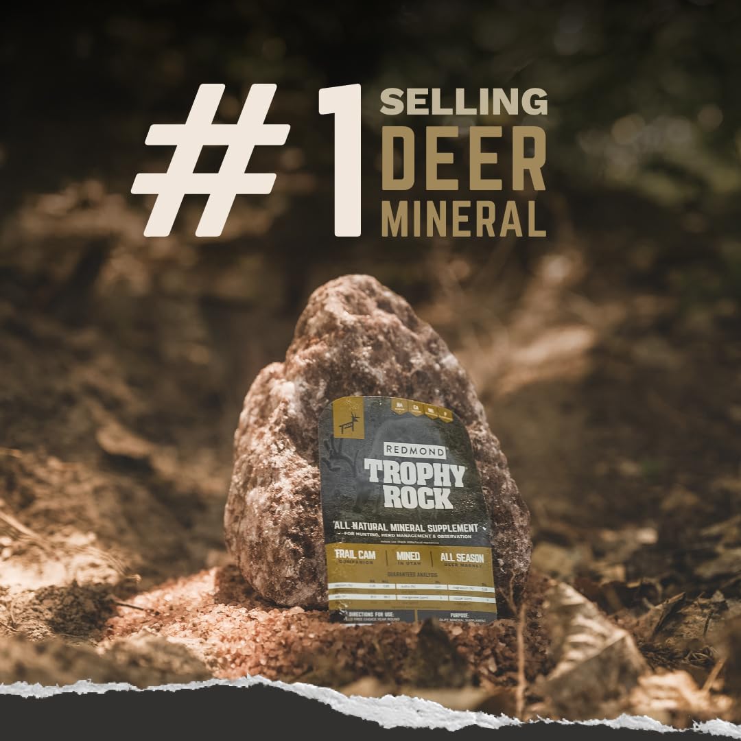 Redmond All-Natural Mineral Rock/Salt Lick, Attract Deer and Big Game 12 pounds