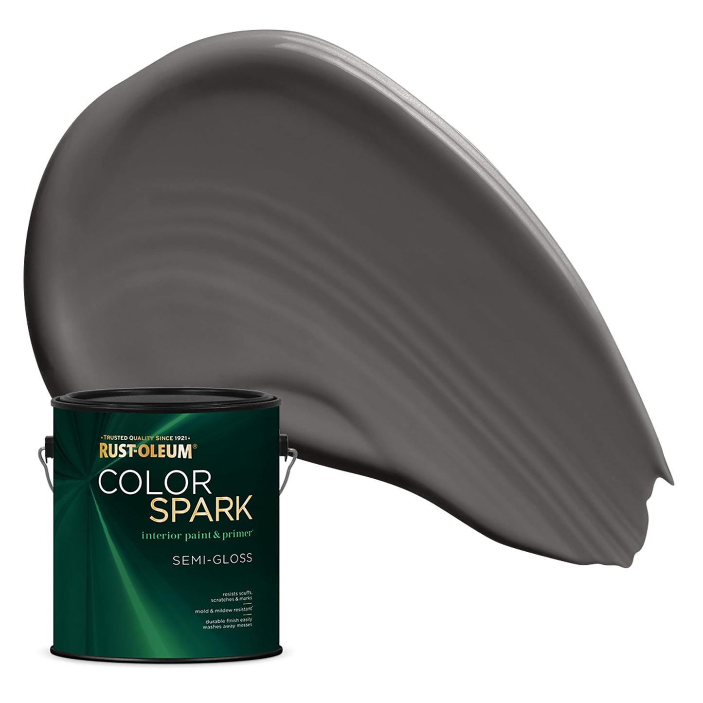 Rust-Oleum Color Spark Interior Paint and Primer in One, Eggshell, Black, 1 Gallon