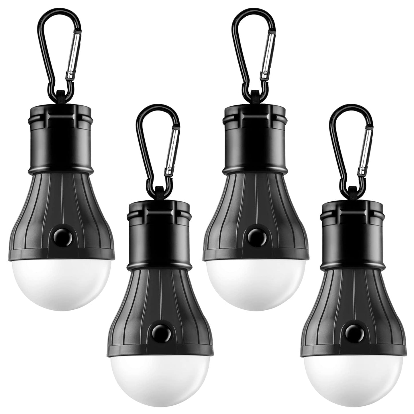 Tent Lamp Portable LED Tent Lights 4 Packs Hook Hurricane Emergency Lights LED Camping Light Bulb Camping Tent Lantern Bulb Camping Equipment for Camping Hiking Backpacking Fishing Outage