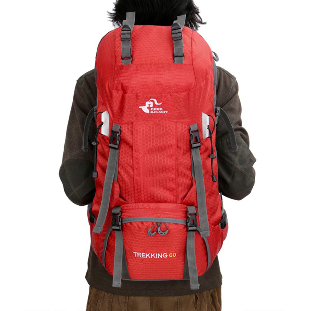 Bseash 60L Waterproof Hiking Camping Backpack with Rain Cover, Large Outdoor Sport Travel Daypack Rucksack for Climbing