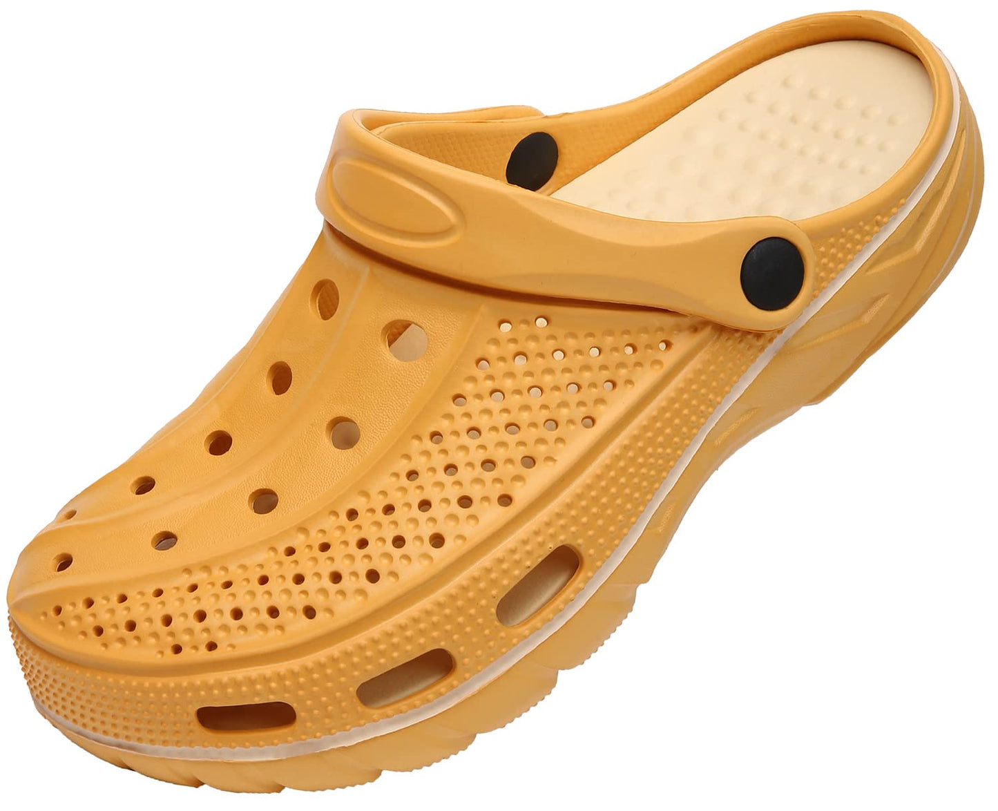 ChayChax Men's and Women's Arch Support Clogs Garden Shoes Slip-on Outdoor Beach Slippers with Removable Cushion Footbed