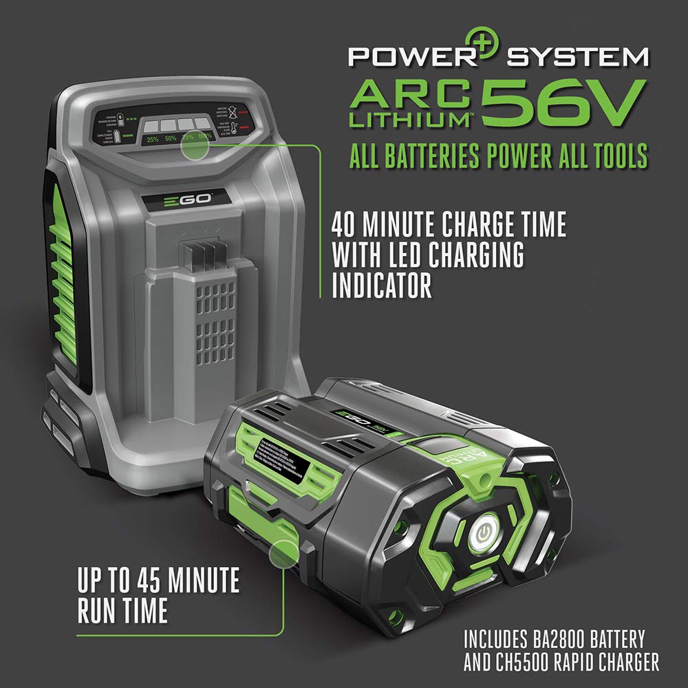 EGO POWER+ Electric Lawn Mower, Cordless, Includes 56V 6.0Ah Battery And 320W Charger - LM2114