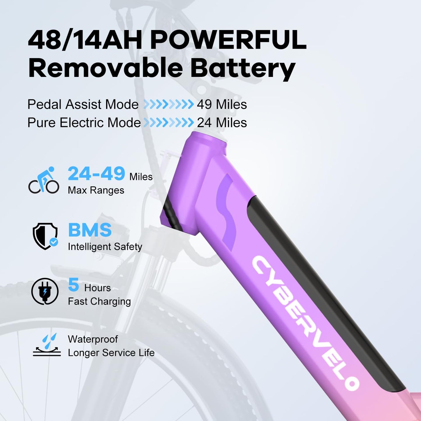 1000 Peak Electric Bike for Adults,up 80 Miles Removable Battery Ebike, 26" Electric E Bike with 7-Speed,Adult Electric Bicycles for Commute Beach Snow Womens All Terrain