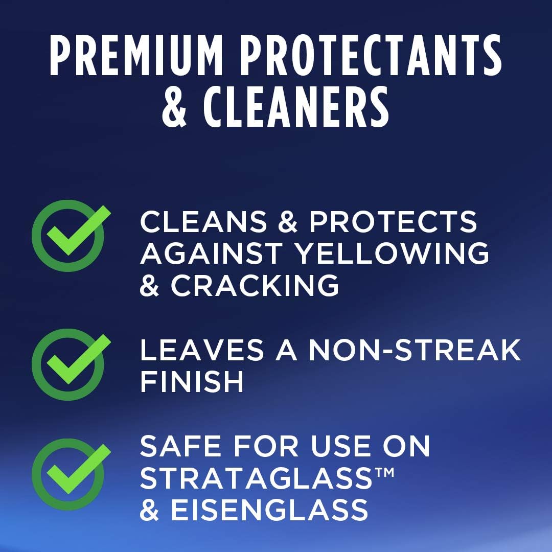 303 Products Marine Clear Protective Cleaner - Cleans and Protects Vinyl and Plastics, Provides Superior UV Protection, Prevents Yellowing and Cracking, 32oz (30215) Packaging May Vary