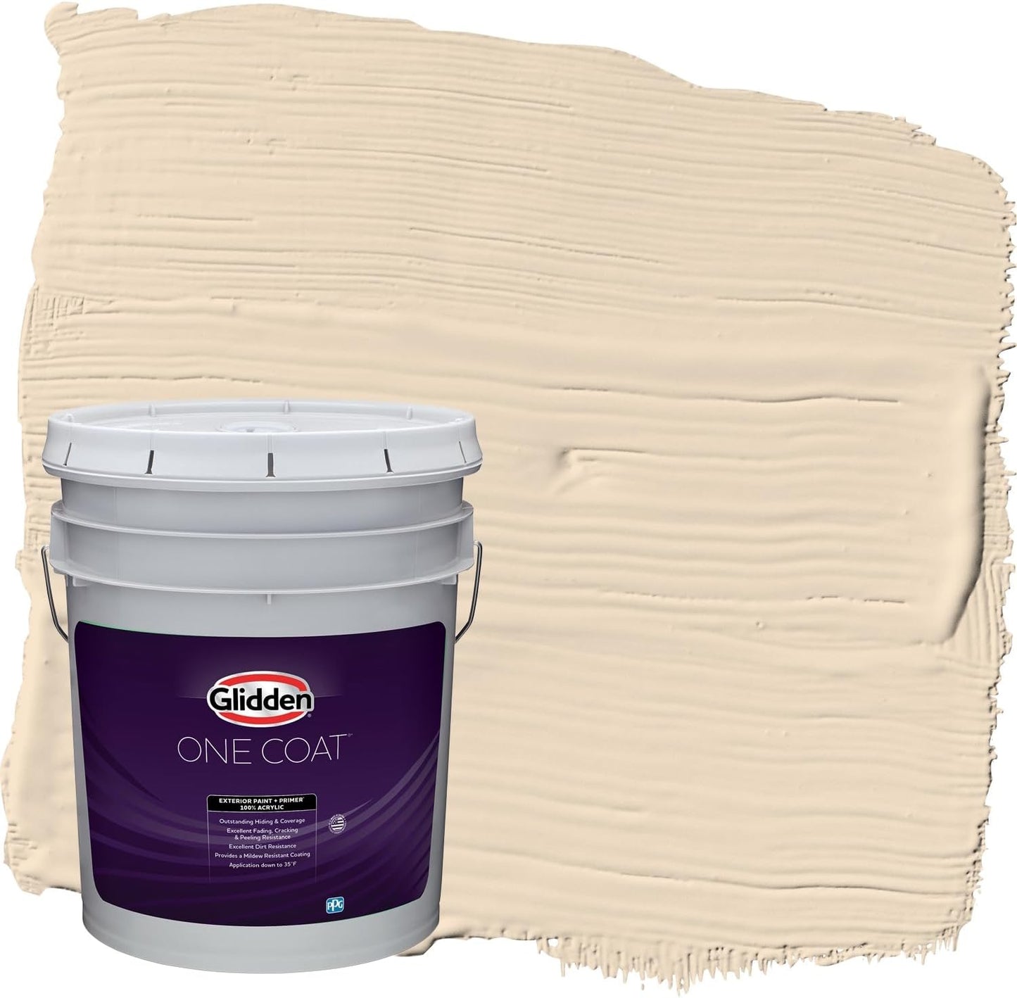 Glidden Exterior Paint + Primer: Beige/Pony Tail, One Coat, Semi-Gloss, 1-Gallon