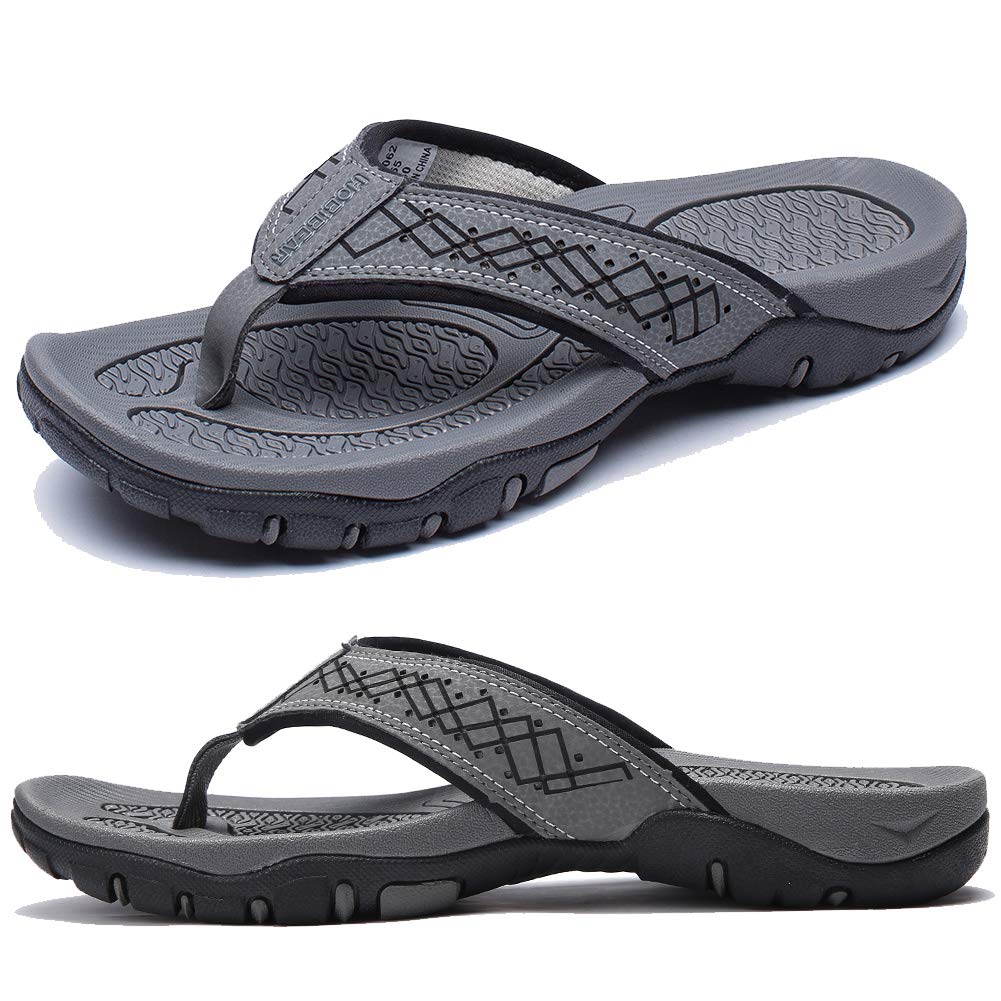 KIIU Mens Thong Sandals Indoor and Outdoor Beach Flip Flop