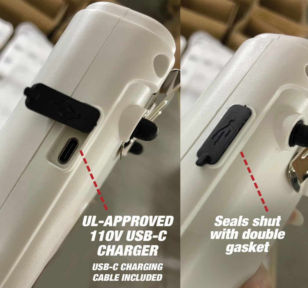 ENGEL Ultra Quiet Lithium-Ion USB Rechargeable Live Bait Aerator Pump & Bubbler with Universal Clip fits Most Bait Buckets (White)