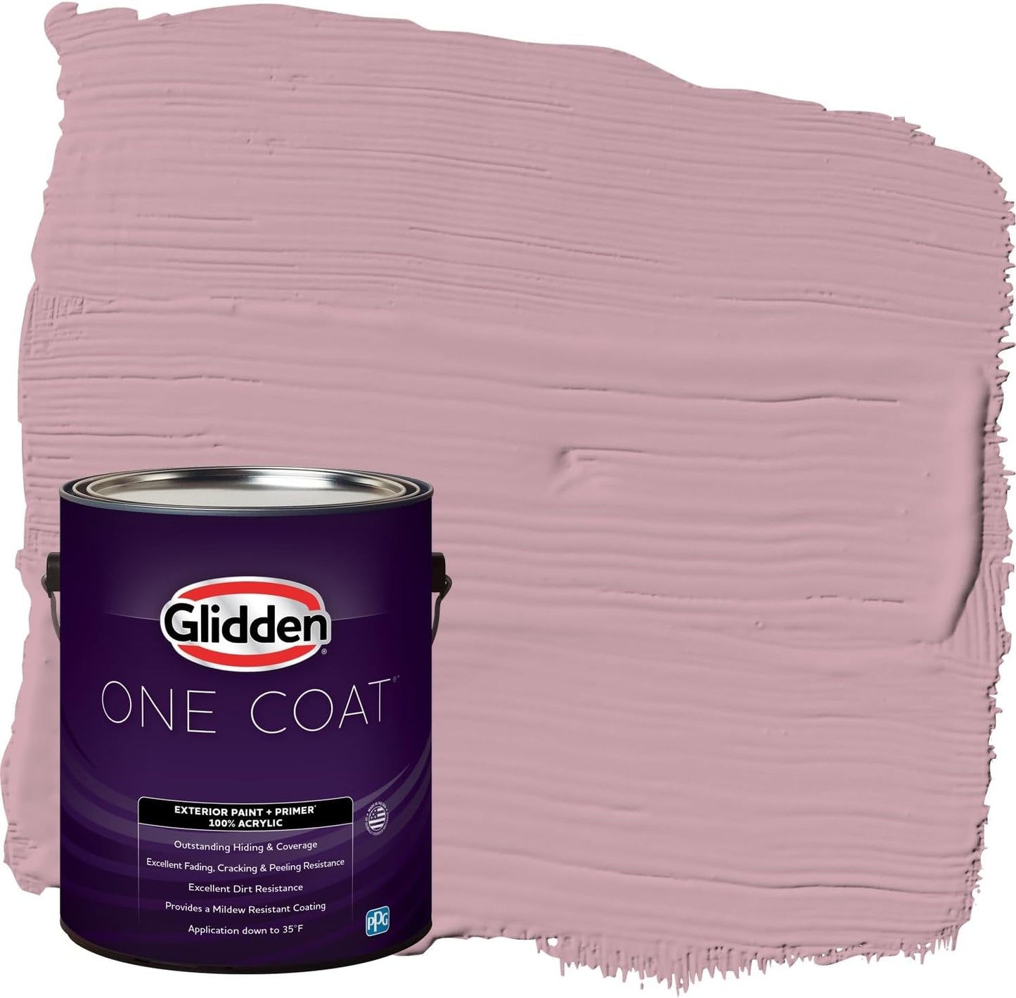 Glidden Exterior Paint + Primer: Pink/Ballet Slipper, One Coat, Semi-Gloss, 1-Gallon