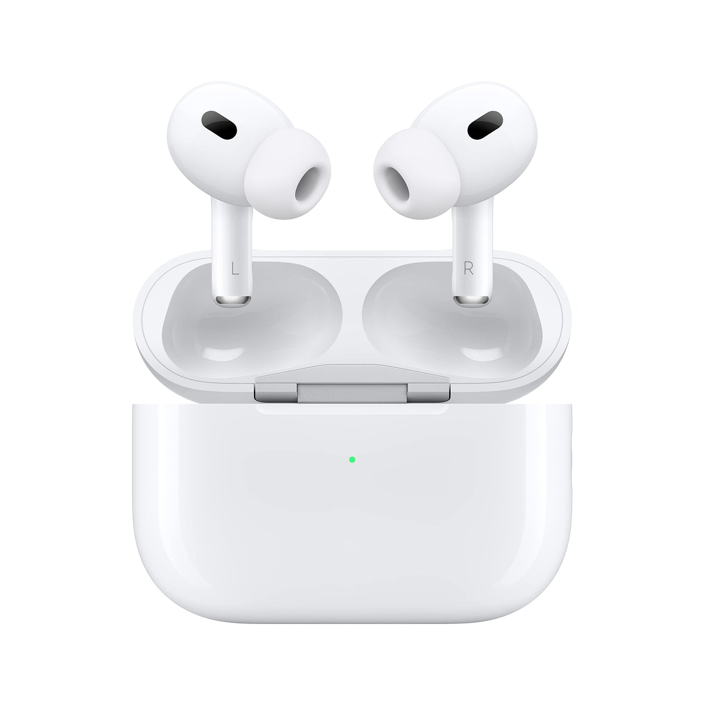Apple AirPods Pro (2nd Generation) Wireless Ear Buds with USB-C Charging, Up to 2X More Active Noise Cancelling Bluetooth Headphones, Transparency, Adaptive and Spatial Audio With AppleCare+ (2 Years)