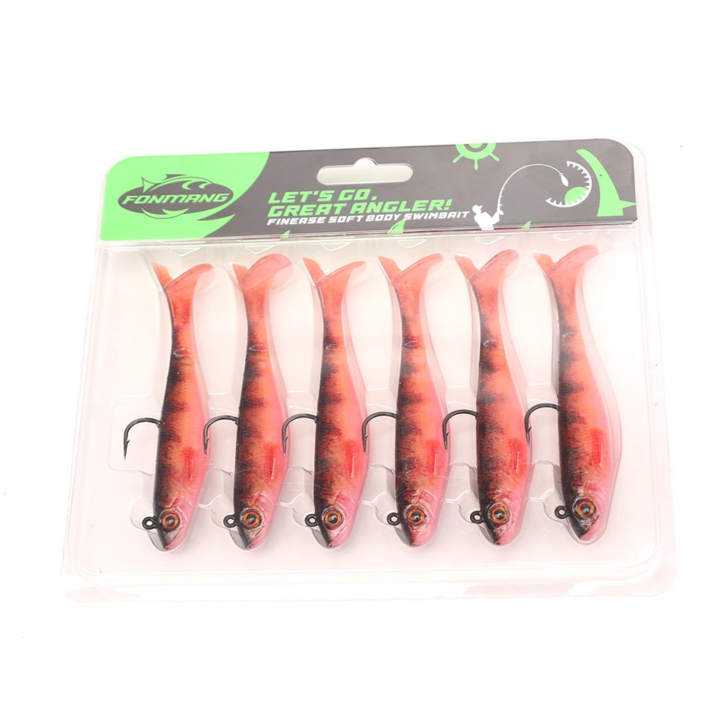2.5/3.5In Swim Baits for Bass Fishing, Pre-Rigged Jig Heads Soft Plastic Walleye Fishing Lures, Paddle Tail Swimbaits for Bass Fishing, Fishing Bait for Freshwater Saltwater Gifts