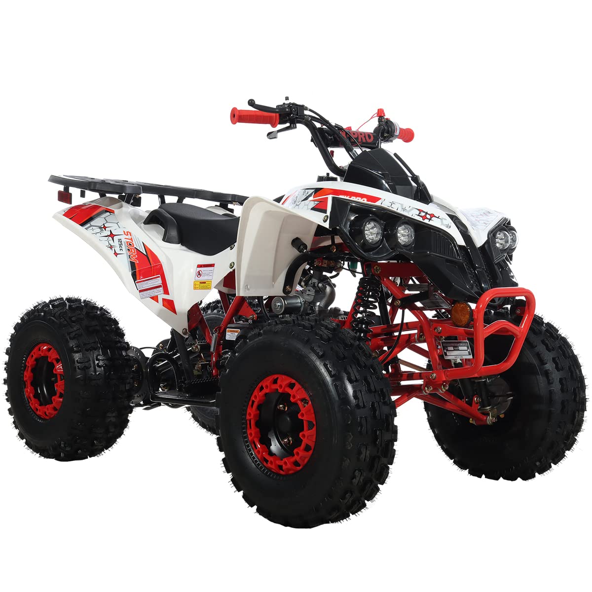 X-PRO Storm 125 125cc ATV Quad Adults ATV 4 Wheelers Youth 4 wheeler ATVs Big Boys ATVs Quads (Orange)
