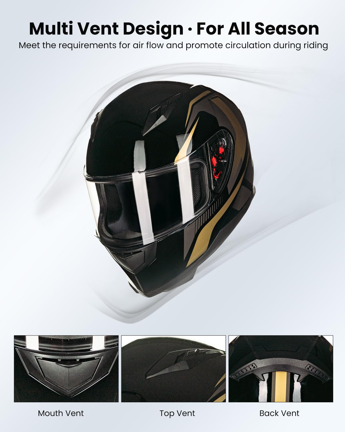 ILM Full Face Motorcycle Street Bike Helmet with Removable Winter Neck Scarf + 2 Visors DOT Model-JK313