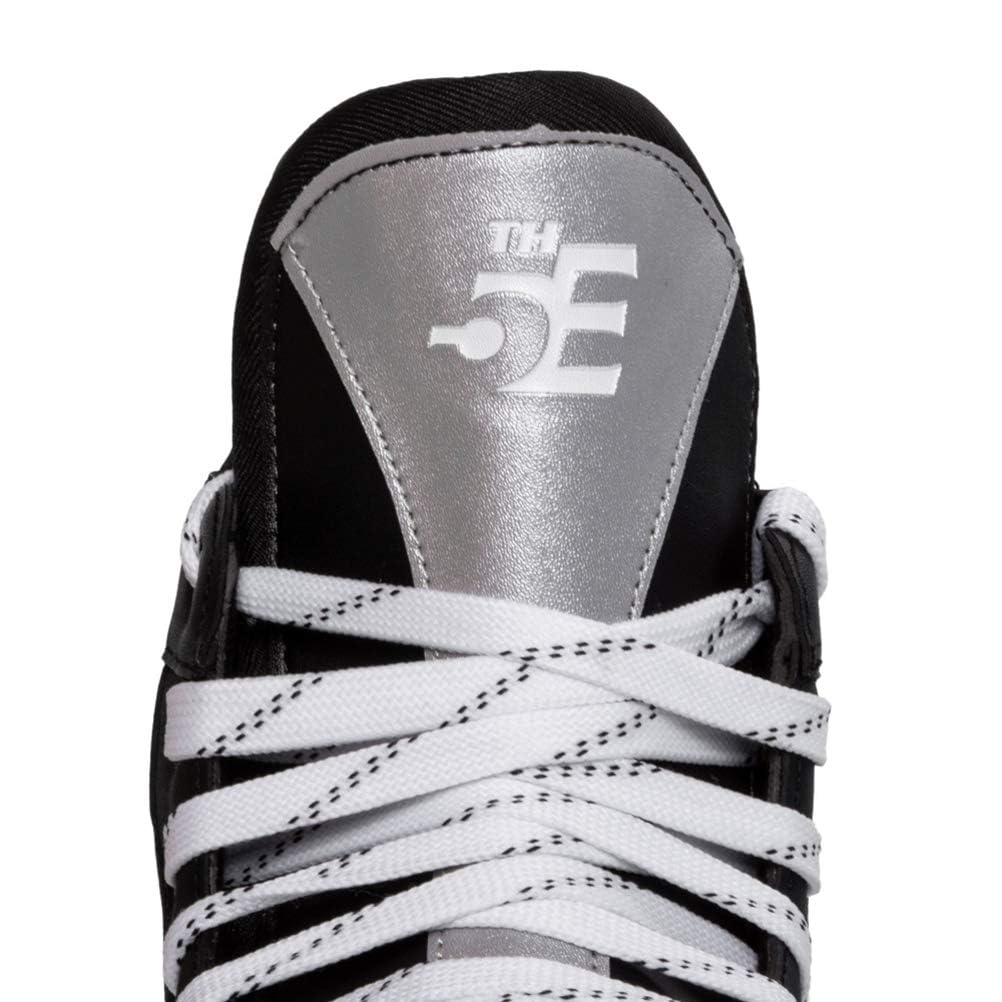 5th Element Stealth Ice Hockey Skates - Perfect for Recreational Ice Skating and Hockey - True-to-Size Fit and Moisture Resistant Liner Ice Skates for Men (Black/White, 10.0)