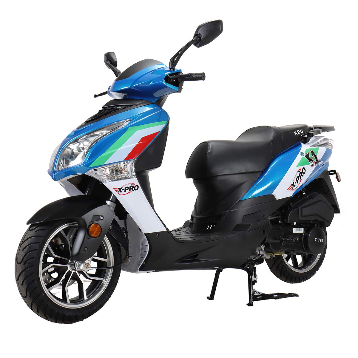 X-PRO 150cc Moped Street Gas Moped 150cc Adult Bike with 13" Aluminum Wheels!(White)