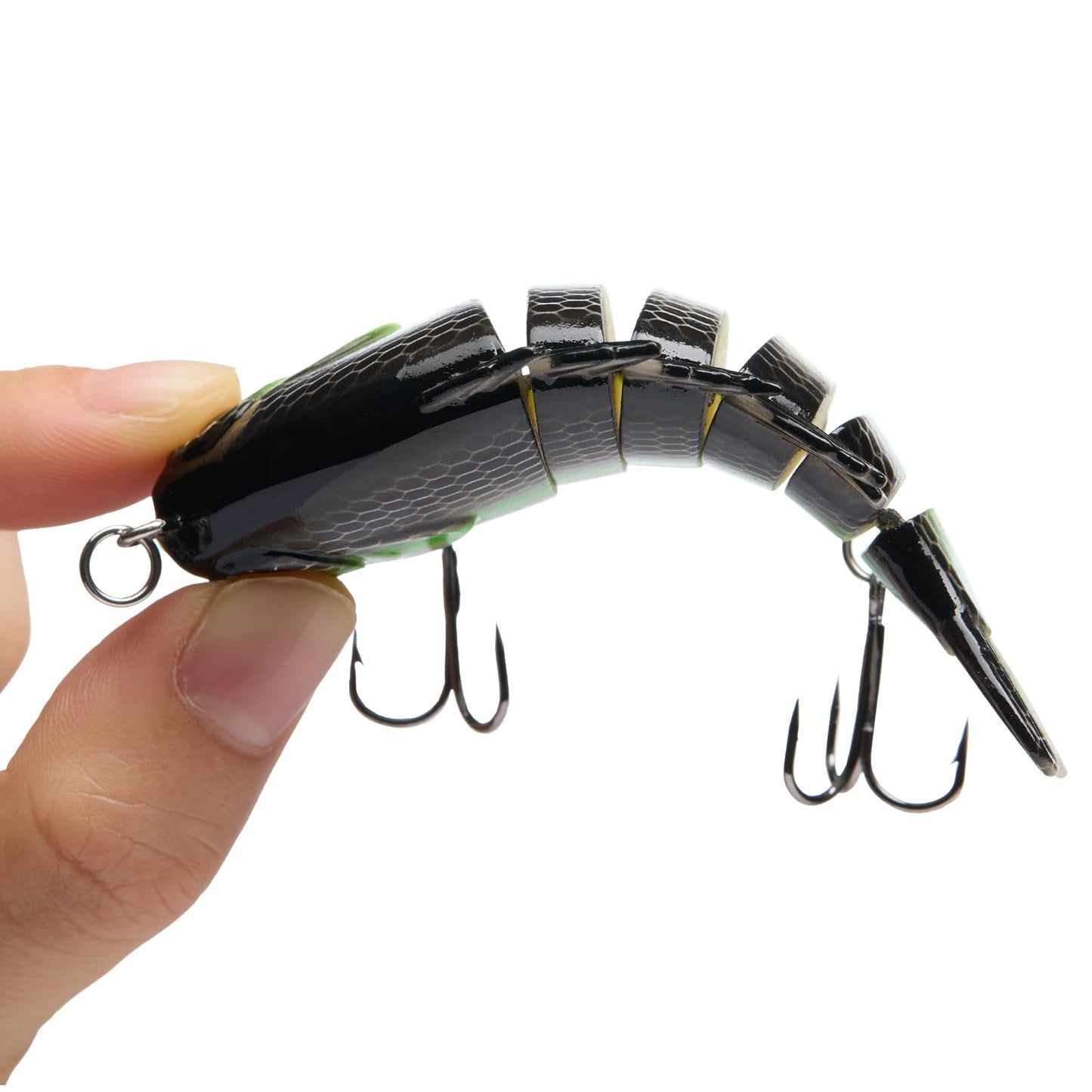 BASSDASH SwimPanfish Multi Jointed Panfish Bluegill Swimbaits Hard Topwater Bass Lures Fishing Lure Crank Saltwater 3.5in/0.85oz