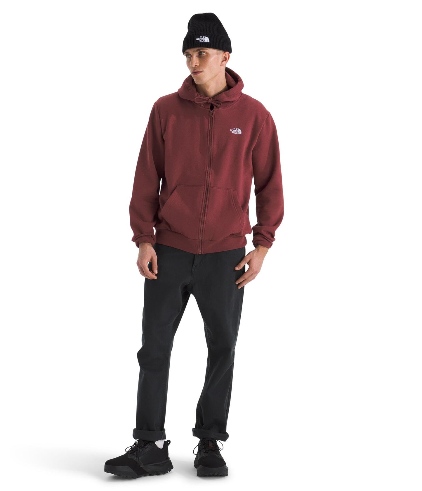 THE NORTH FACE Men's Evolution Simple Dome Full Zip Hoodie | 2 Piece Hood With Adjustable Drawcord, Classic Logo