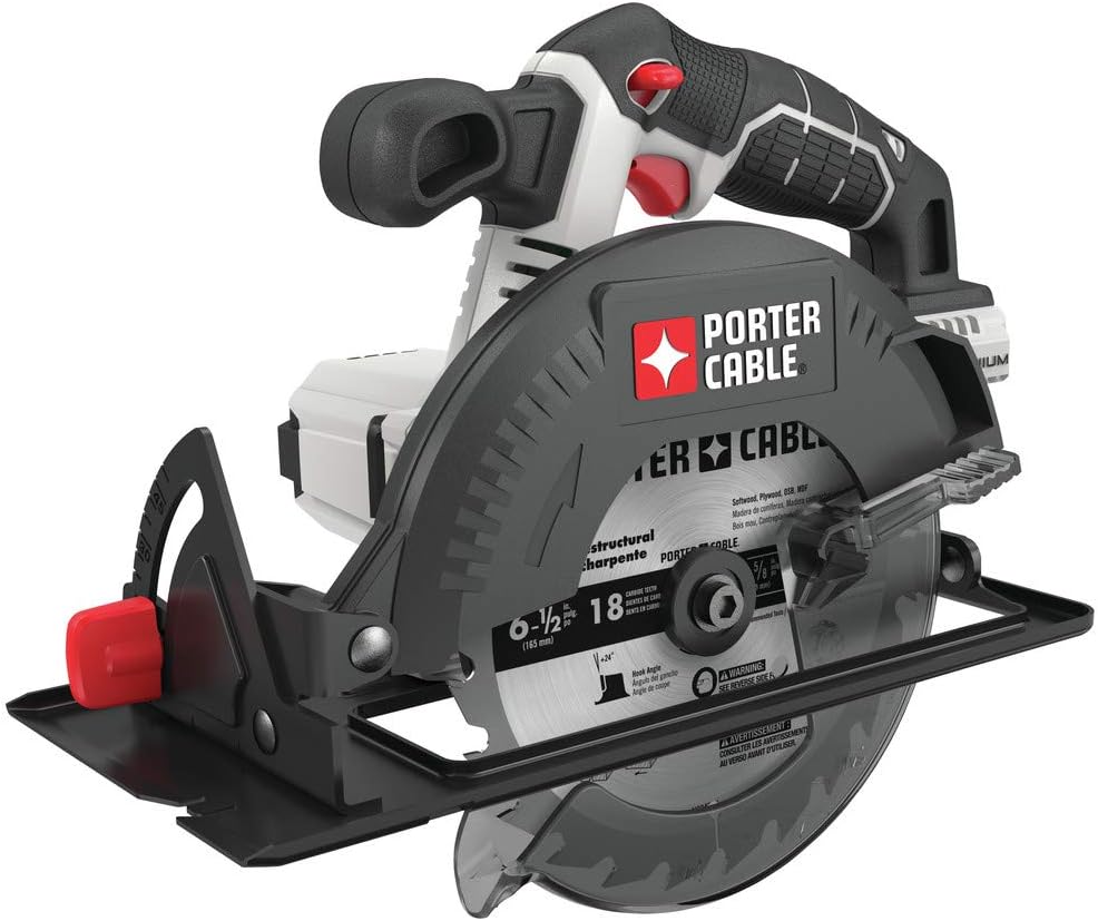 PORTER-CABLE 20V MAX* 6-1/2-Inch Cordless Circular Saw, Tool Only (PCC660B)
