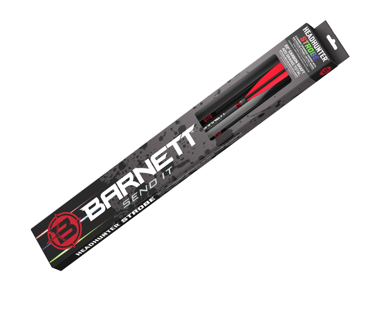 BARNETT Headhunter Strobe Lighted Crossbow Arrows, 3-Pack of Polycarbonate Half-Moon Nocks, with Multi-Colored Strobe Lights