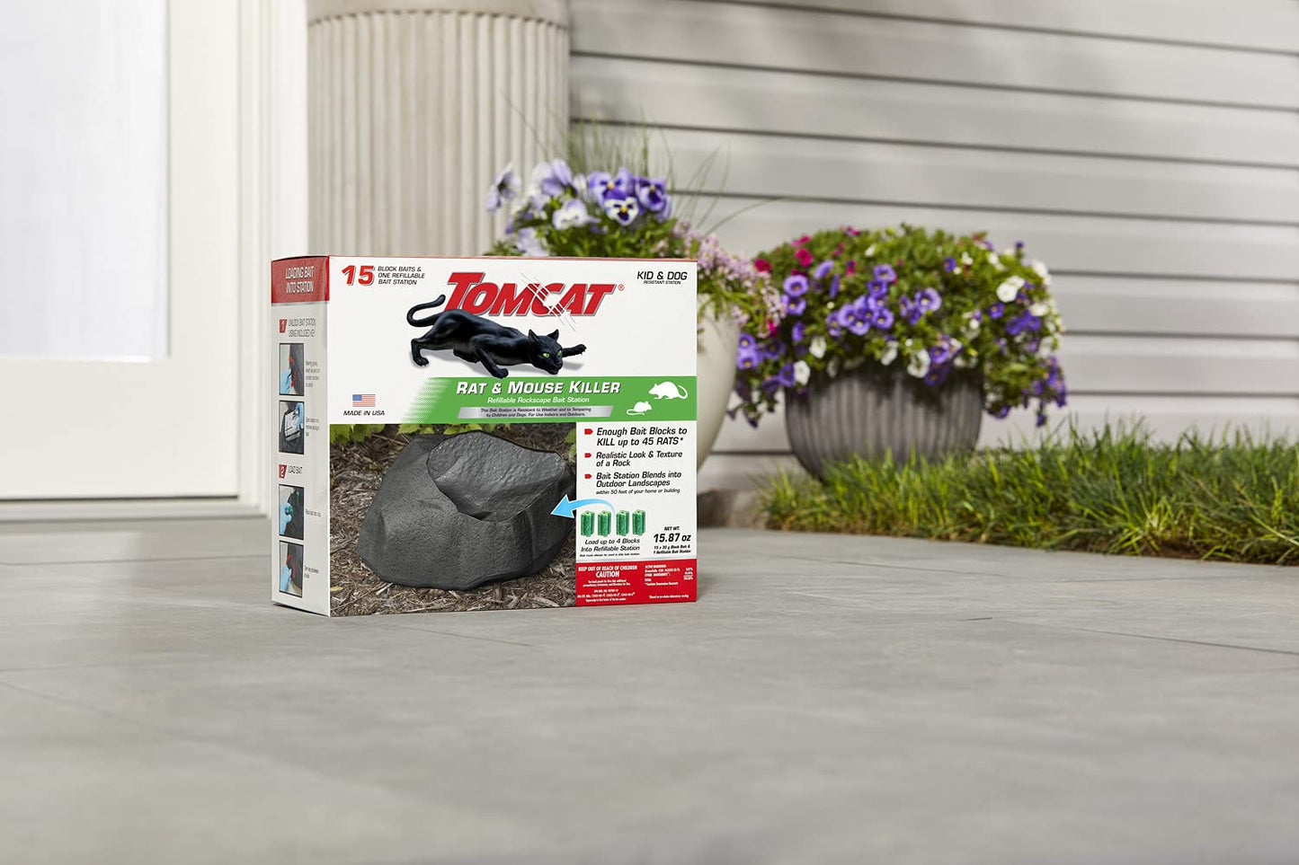 Tomcat with Bromethalin Bait Chunx Pail, Rat and Mice Control for Agricultural Use and Professional Applicators, 4 lbs. 2-Pack